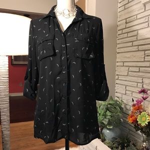 💕✨TRADED✨ L❤️VE TREE button down shirt w/feathers